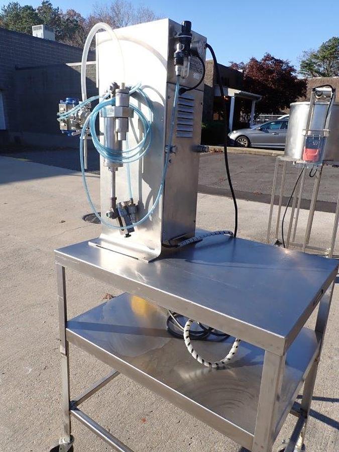 Used ALS Packaging Solutions Tabletop Twin Piston Filling Machine, All Stainless Steel