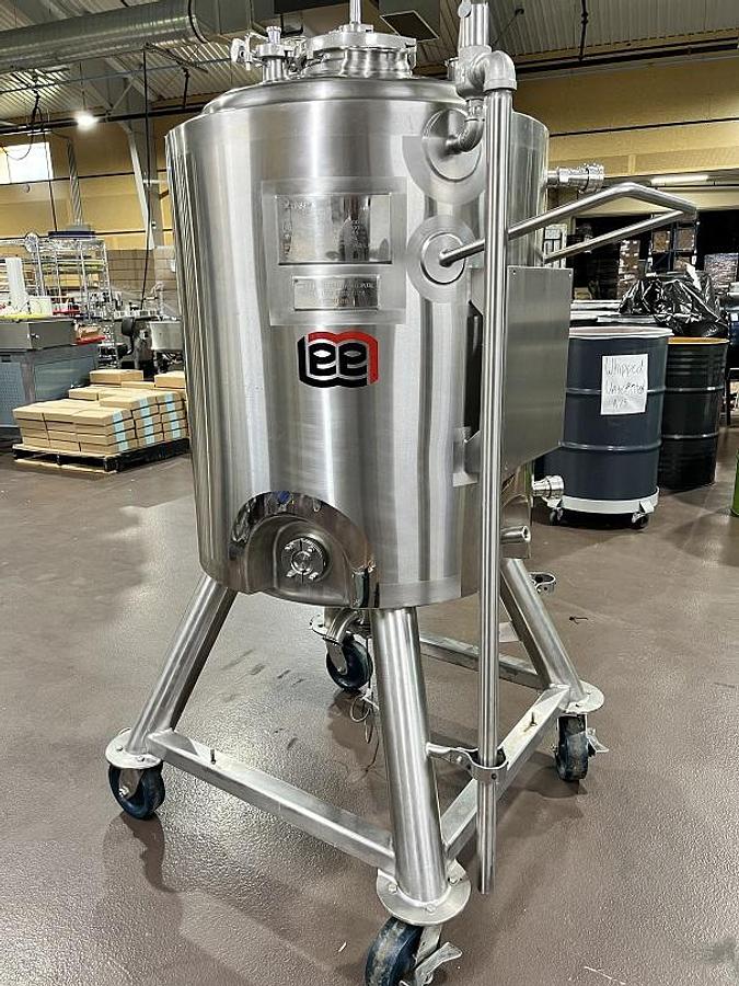 Used 250 Liter Lee SS Jacketed Vacuum Portable Tank