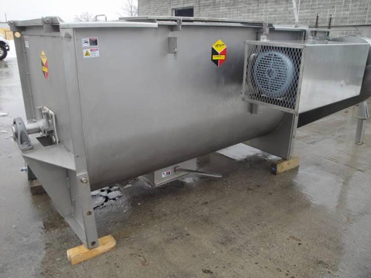 Used 100 Cu.ft. Scott Stainless Double Ribbon Blender, Sanitary Finish