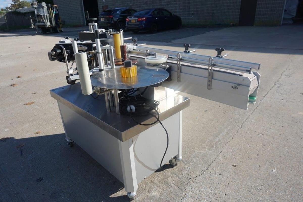 Used CVC Spot/Wraparound Automatic Pressure Sensitive Labeler, Single Phase Electrics