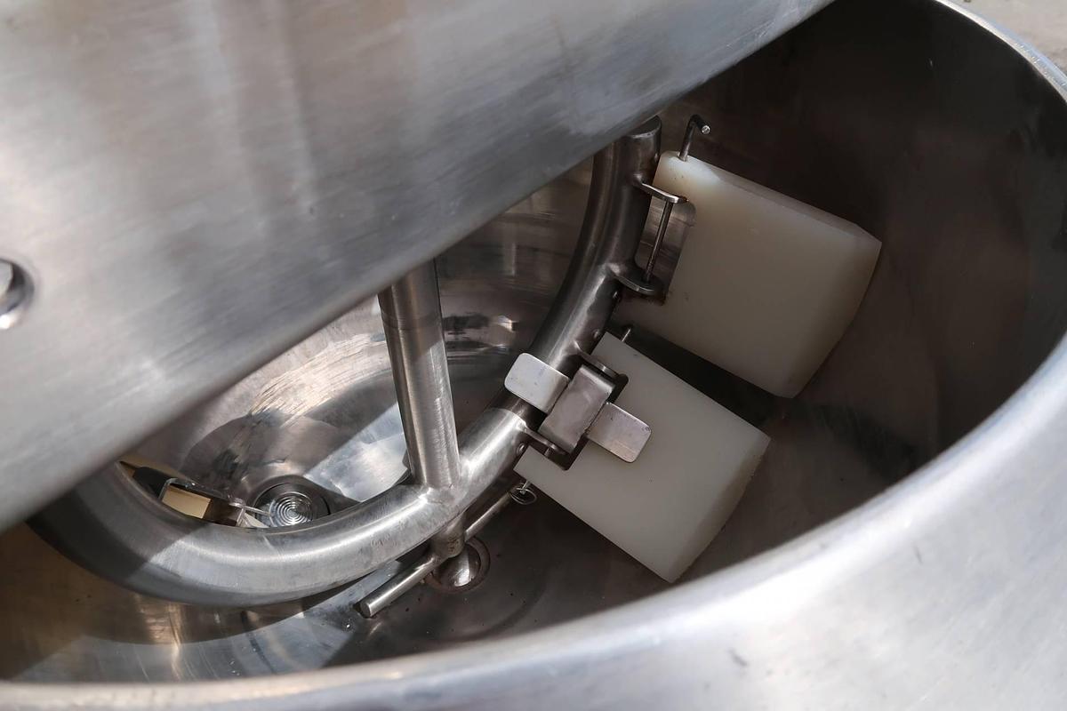 Used 10 Gallon Waukesha Cherry Burrell 316L Stainless Scraper Kettle, 150 PSIG Jacket
