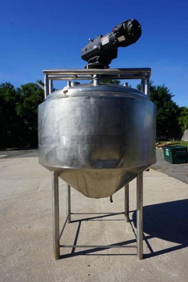 Used 600 Gallon Stainless Steel Jacketed Closed Process Vessel, 316 SS