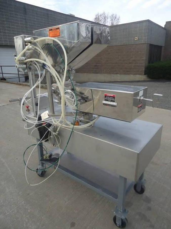 Used All-Fill Three Head Piston Filler, Air Operated