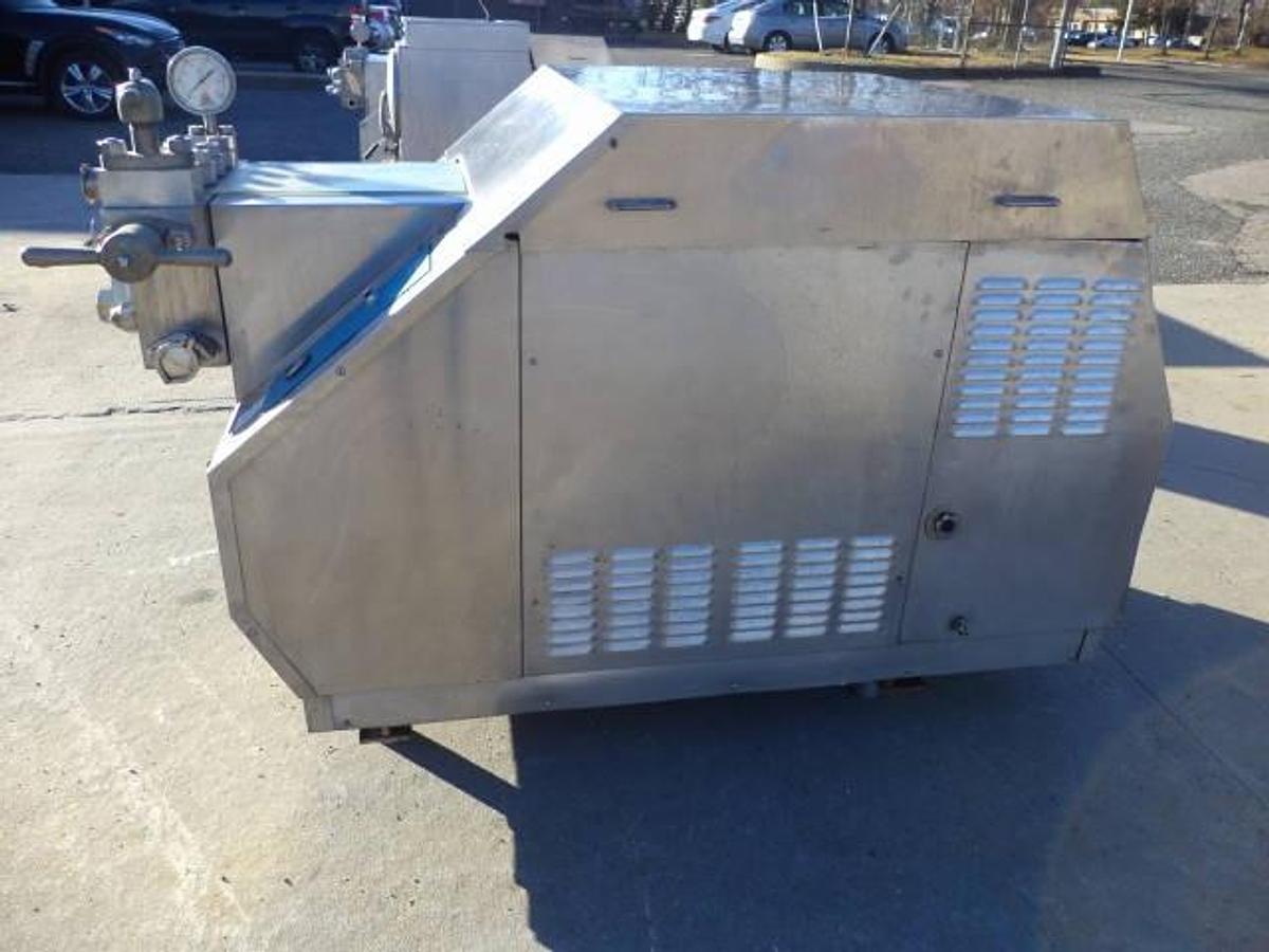 Used APV Gaulin MS18 two stage homogenizer, 75HP.