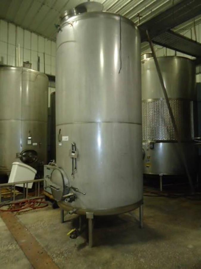 Used 1,500 Gallon Hubert C. Stollenwerk Stainless Vertical Closed Tank-