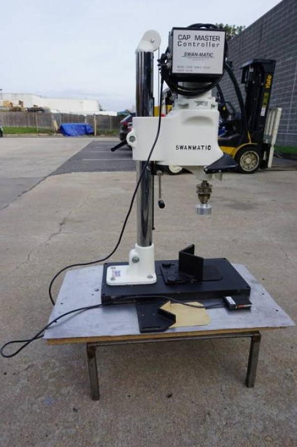 Used Swanmatic C300 Tabletop Semi Auto Capper, Variable Speed