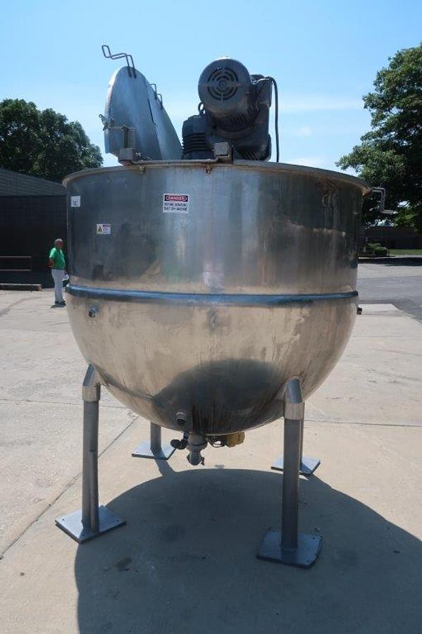 Used 750 Gallon Groen Scraper Kettle, 100PSI Jacket