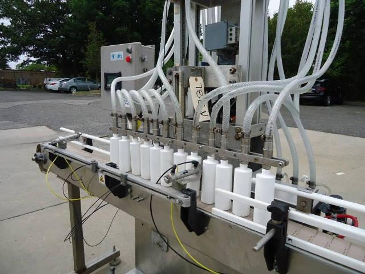 Used Kaps All/Fills-All Vol-32 twelve piston automatic filler