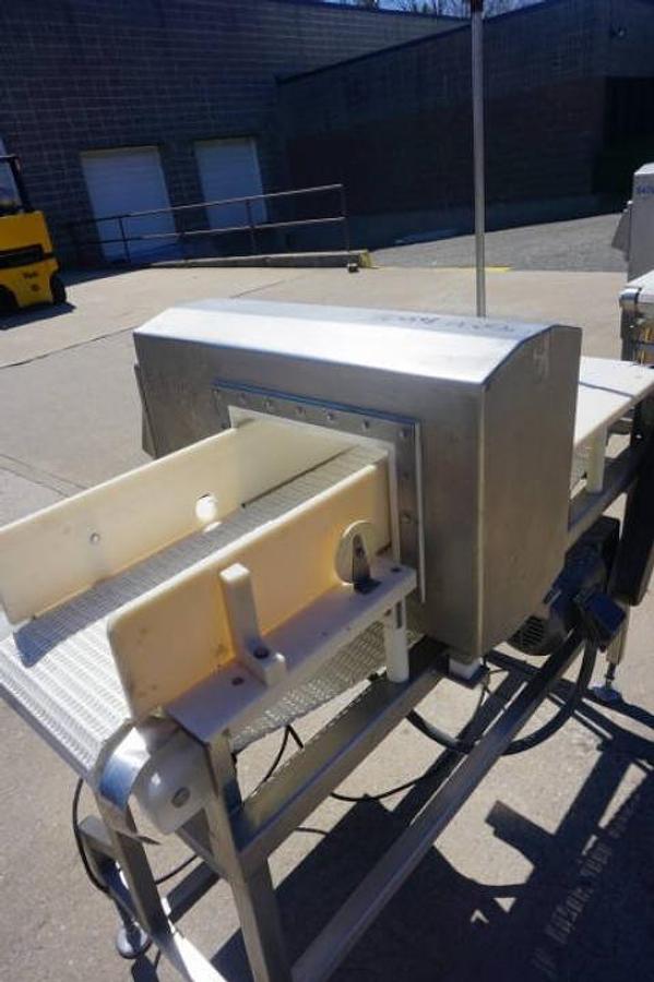 Used Safeline 11-3/4 In. X 5-7/8 In. Stainless Steel Conveyorized Metal Detector