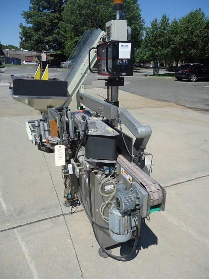 Used HARLAND “SIRIUS” AUTO SPOT/WRAP AROUND PRESSURE SENSITIVE LABELER, In. High Labels