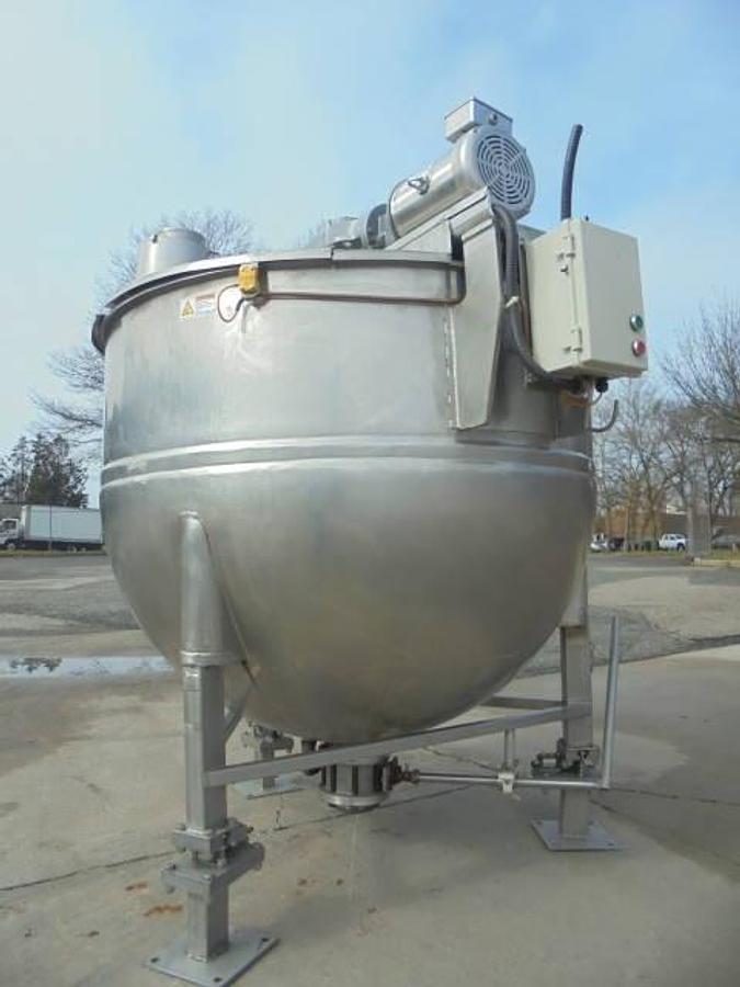 Used 300 Gallon Lee Stainless Steel Dual Action Scraper Kettle, 90 PSI Jacket