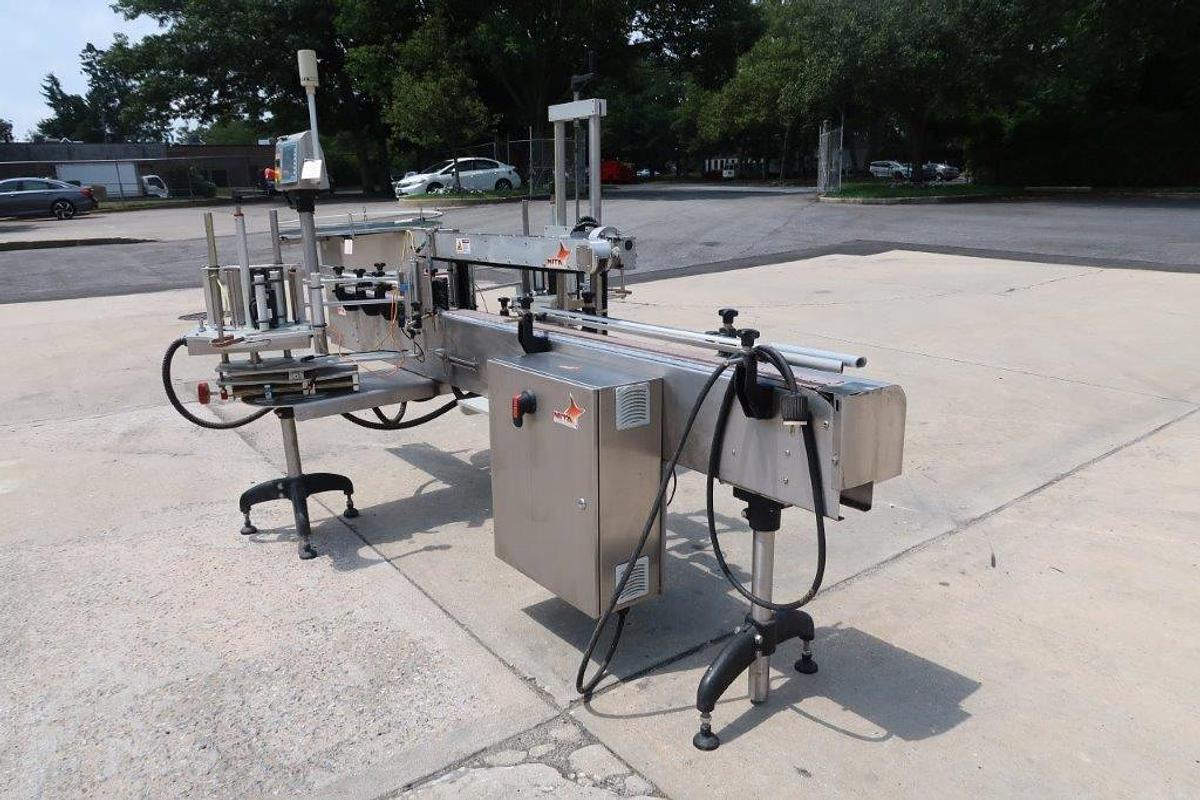 Used Nita XP200T Front and Back Pressure Sensitive Labeler, SS