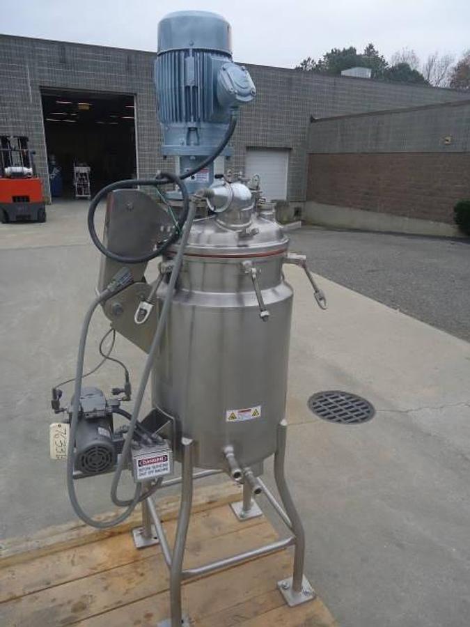 Used 40 Gallon Sfi 316 Stainless Steel Jacketed Vacuum Pressure Vessel, Disperser Agitation