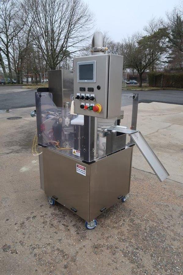 Used Wilpack W201 Double Lane Rotary Cup Filler/Sealer