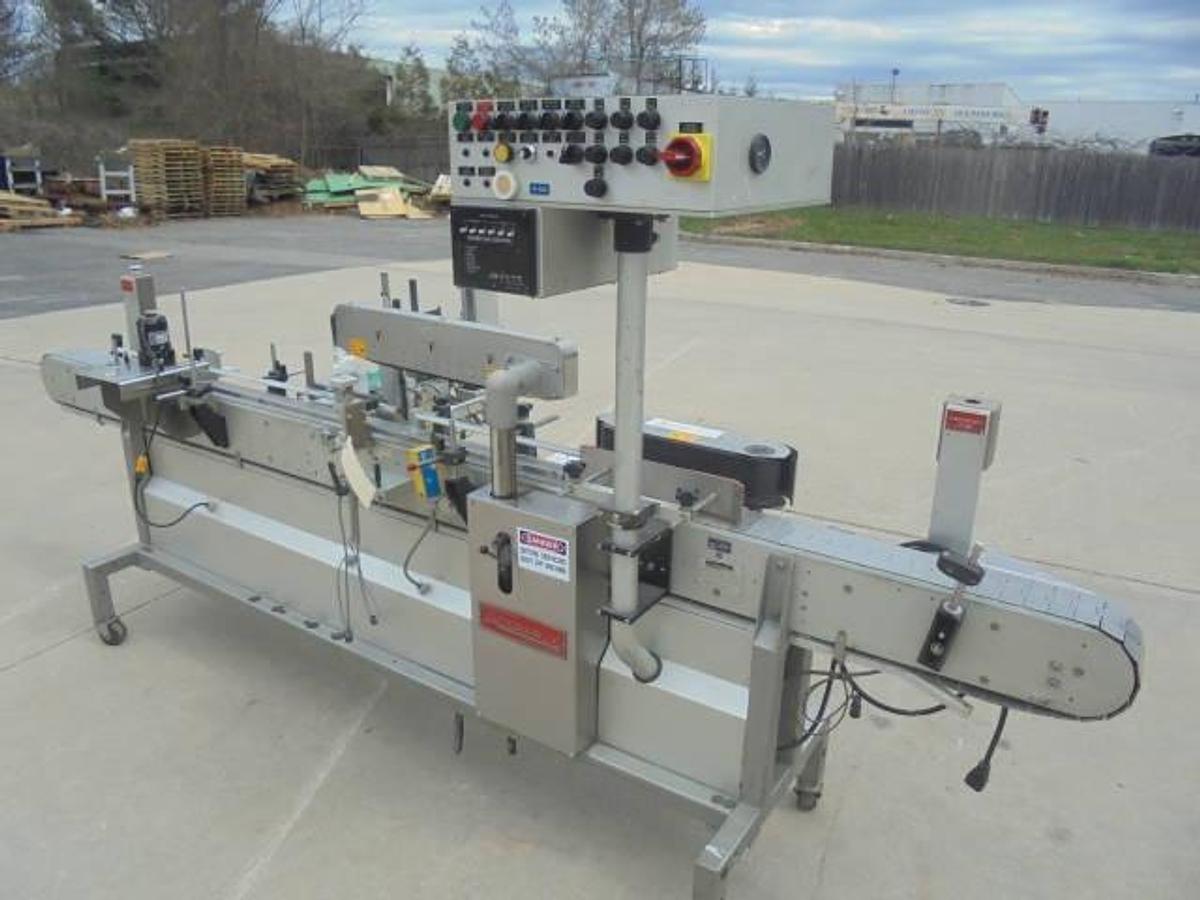 Used Accraply 350PW Pressure Sensitive Spot/Wrap Around Labeler With Coder