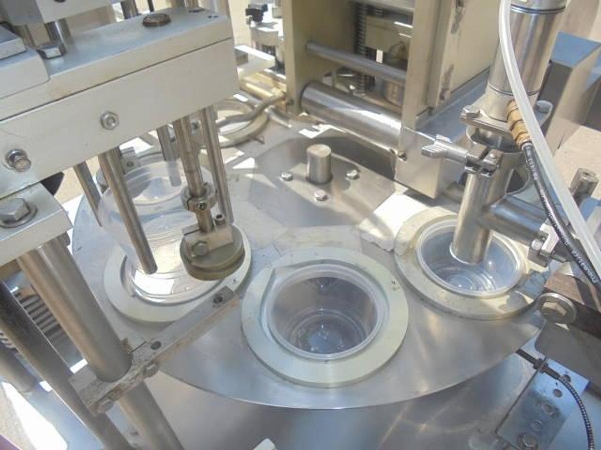 Used Autoprod RO-A3 Rotary Cup Filler/Sealer/Capper, 50 Per Minute
