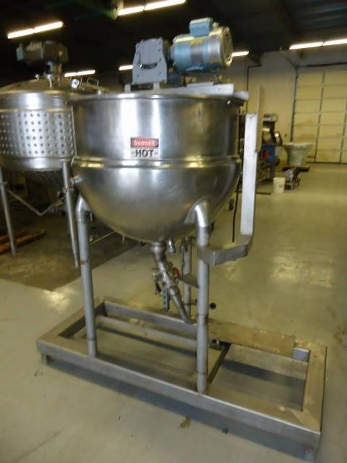 Used 80 Gallon Groen Stainless Steel Scraper Kettle, 125 Psi Jacket