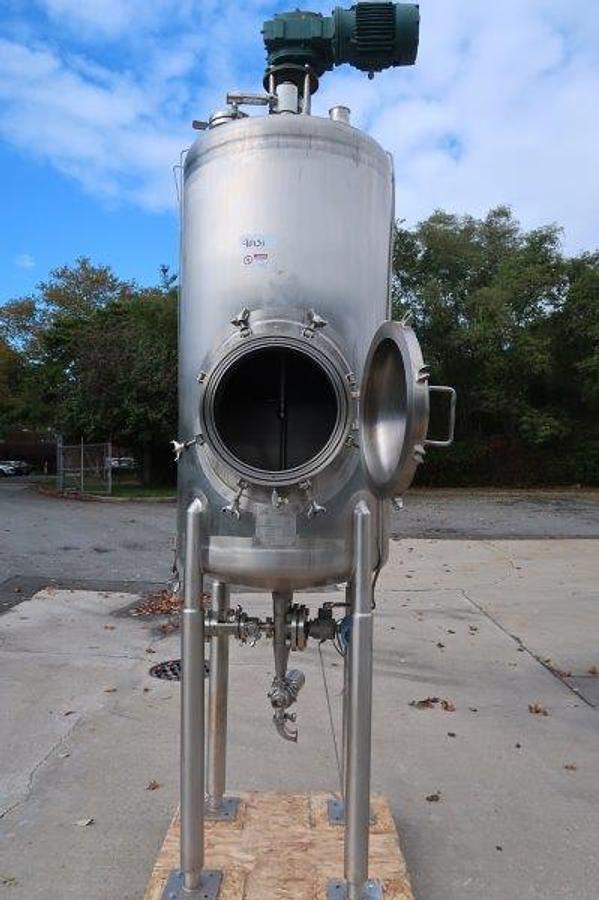 Used Walker 250 Gallon Vacuum Agitated Reactor, 316 SS