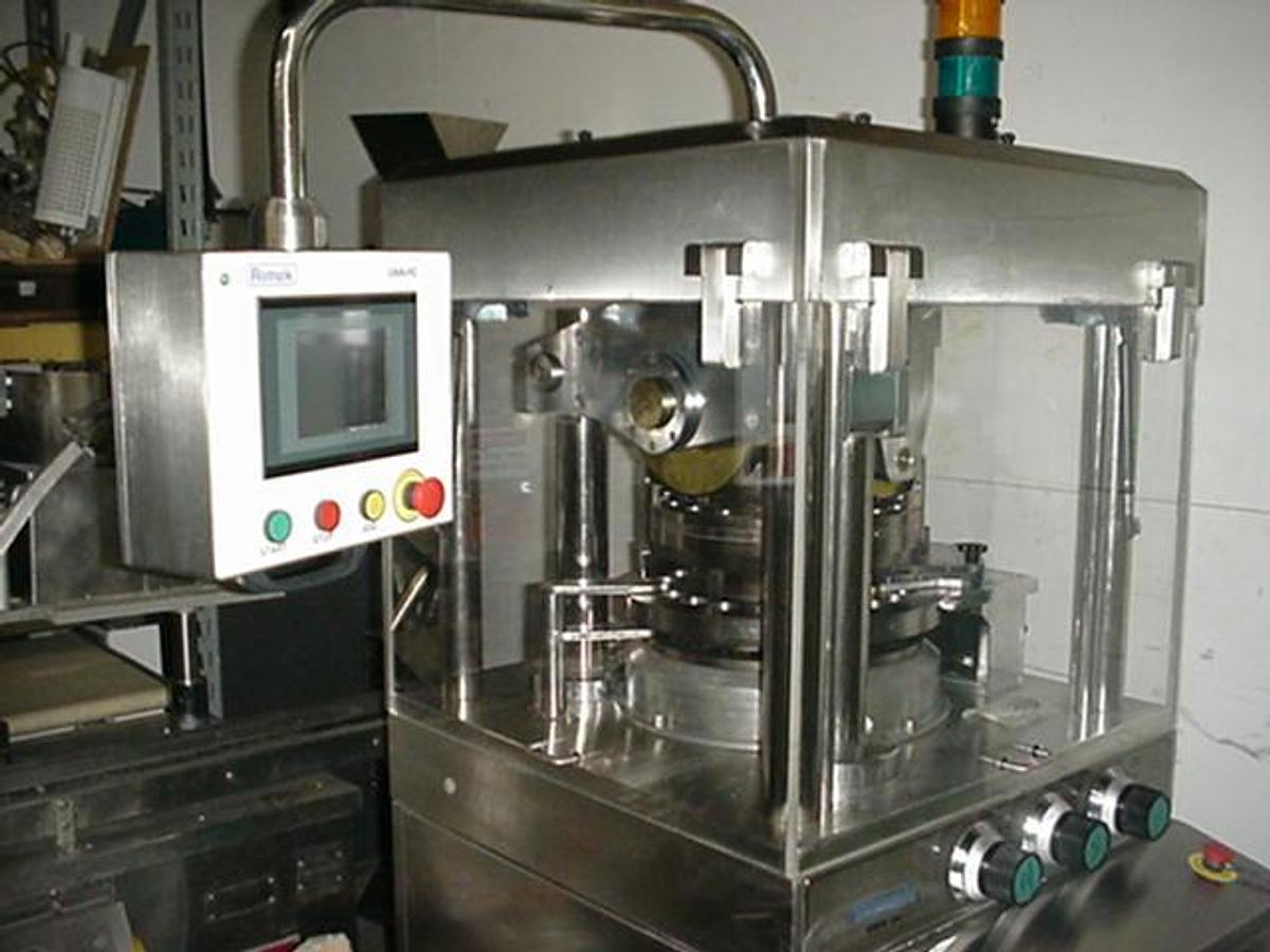 Used Unik Pc 20 Station Rotary Tablet Press With Pre-Compression, Touch Screen Control, New