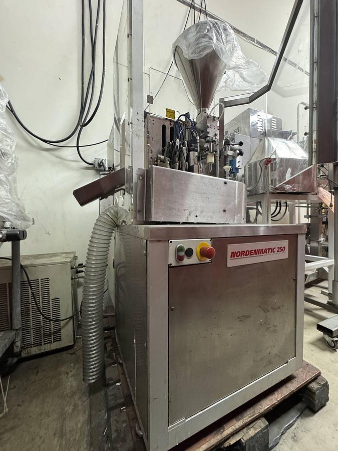 Used Nordenmatic NM250-HA Hot Air Tube Filling and Sealing Machine