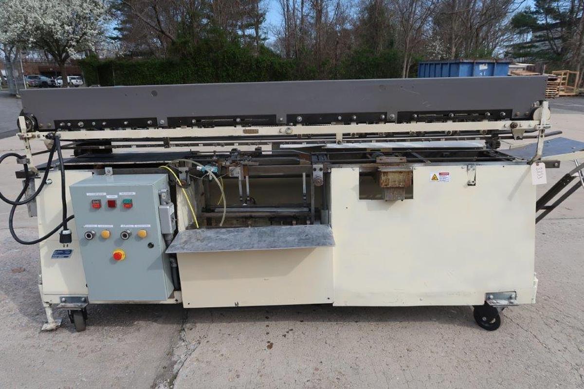 Used Mateer Burt Roll-Through 704D Horizontal Can Labeling Machine