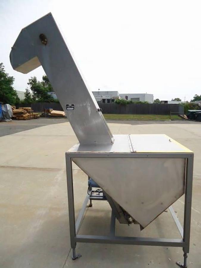 Used Omega 12 In. Wide Inclined Cleated Belt Feeder/Conveyor