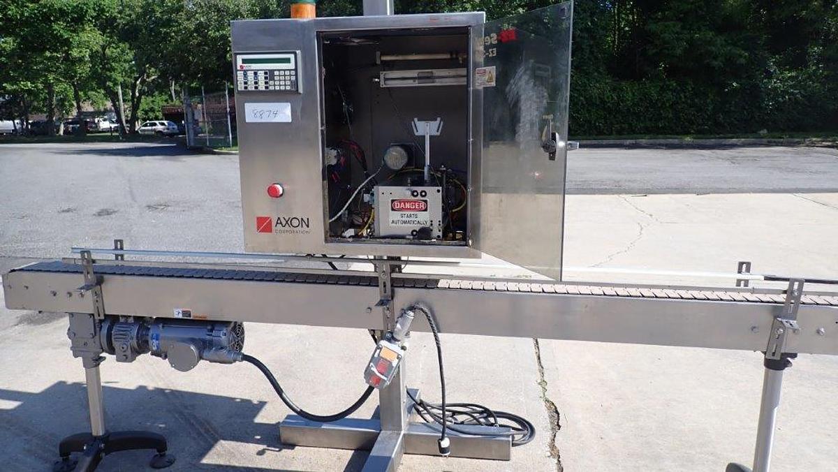 Used Axon EZ-300 Sleever/Bander, Stainless
