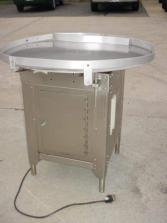 Used 36″ Diameter Garvey Rotary Stainless Unscrambling/Accumulating Table