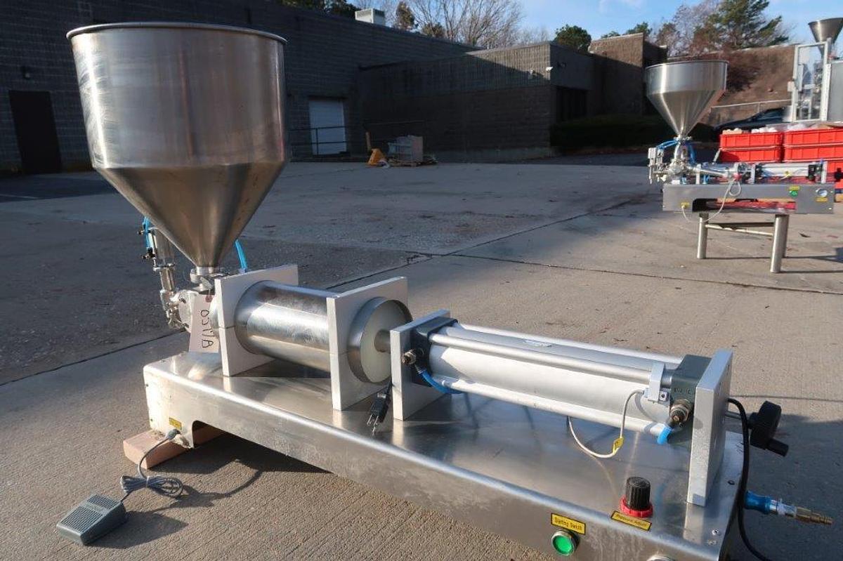 Used Single Piston Gallon Tabletop Filler, Air Operated