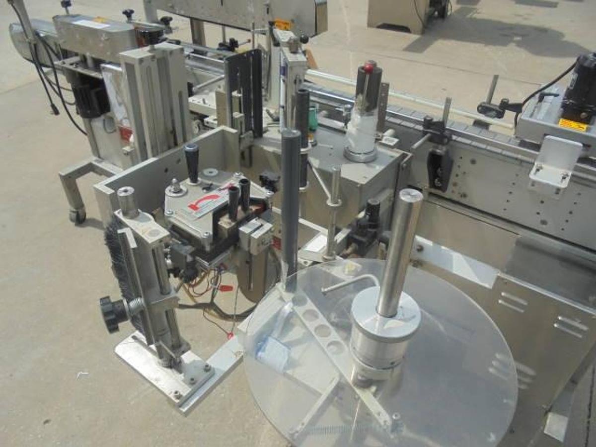 Used Accraply 350PW Pressure Sensitive Spot/Wrap Around Labeler With Coder