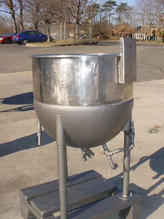 Used 40 Gallon Lee Stainless Kettle, 40 Psi, Jacketed