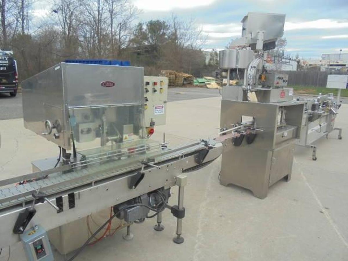 Used Tablet/Capsule Bottling Line With Swift Pack & Kaps-All Capper