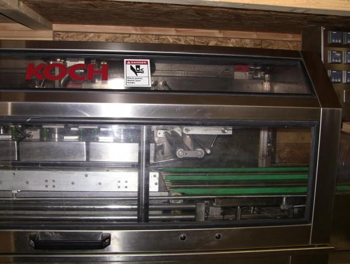 Used Koch Automatic Dual Lane Modified Atmosphere Tray Sealer (m.a.p.)