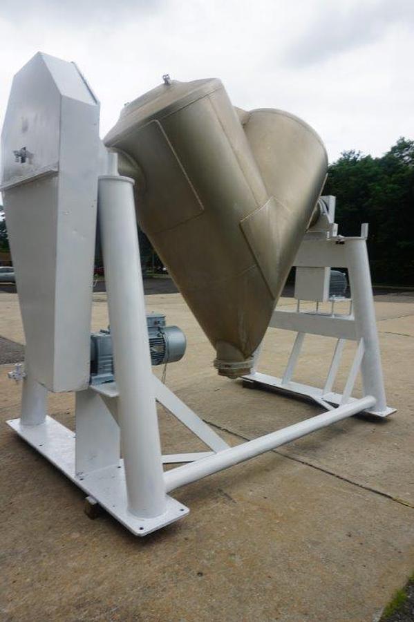 Used 60 Cu. Ft. Patterson Kelley Stainless Steel Twin Shell “V” Blender, With Intensifier Bar