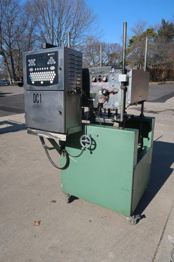 Used Domino Ink Jet Printer, Mounted on Bottomless Conveyor/Gap Transporter