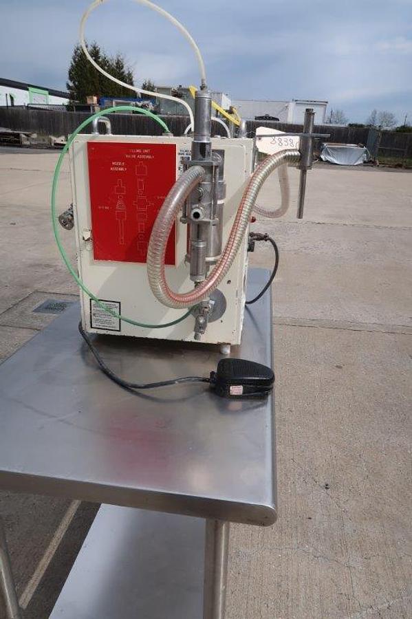 Used Filamatic DAB-8 Tabletop Two Head Piston Filler, 260cc