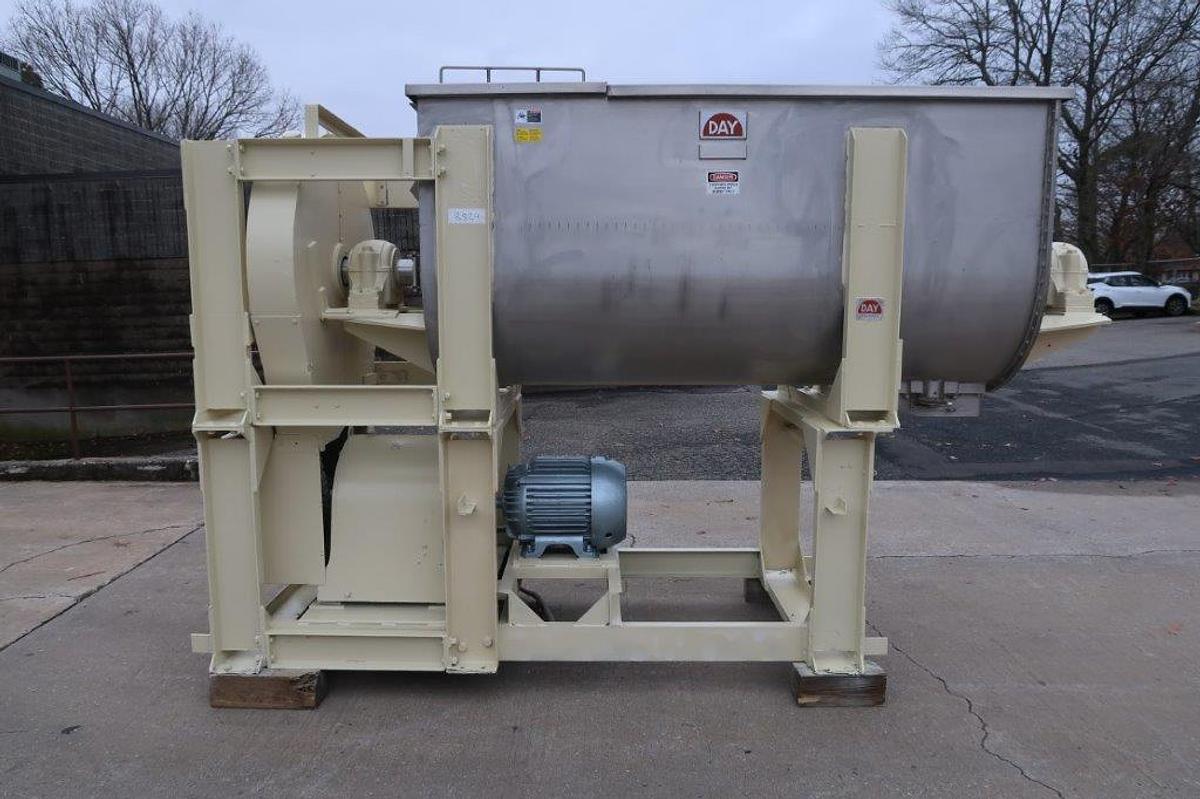 Used 80 Cu. Ft. Day Stainless Heavy Duty Double Ribbon Blender, 40 HP