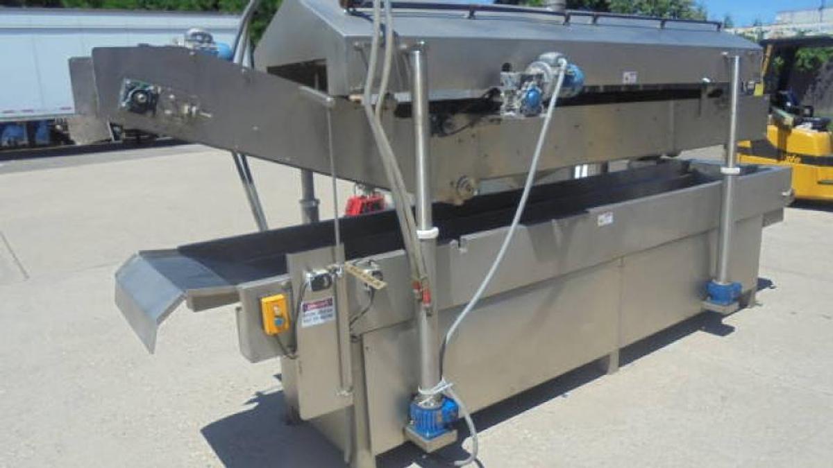 Used 20 In. Wide Stainless Gas Fired Continuous Fry System, 15 Ft. Long