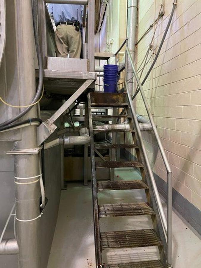Used Day 200 Cu. Ft. Stainless Steel Double Ribbon Blender, 75HP Motor