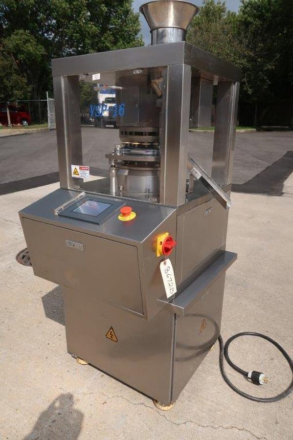 Used Vanguard 16 Station Pre-Compression  Rotary Tablet Press, GMP