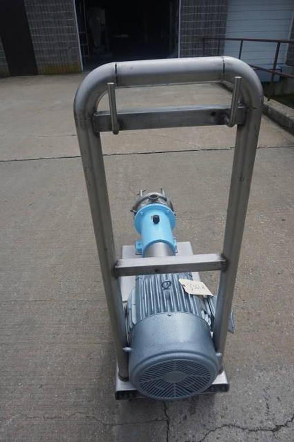 Used Waukesha MS Stainless Steel Horizontal Colloid Mill, Conical Grooved Rotor