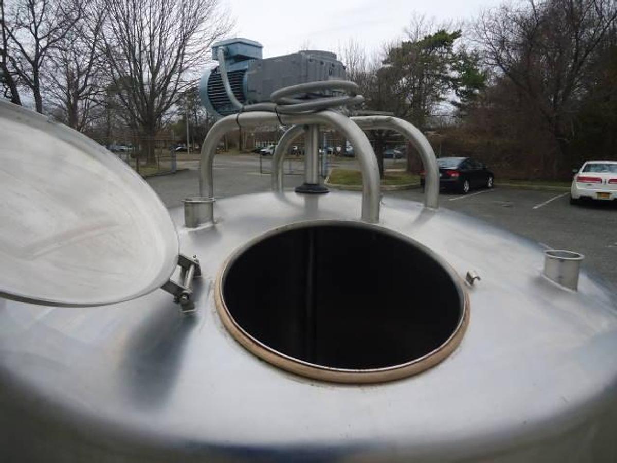 Used 800 Gallon Dci Stainless Steel Jacketed Mix Tank, 40 Psi