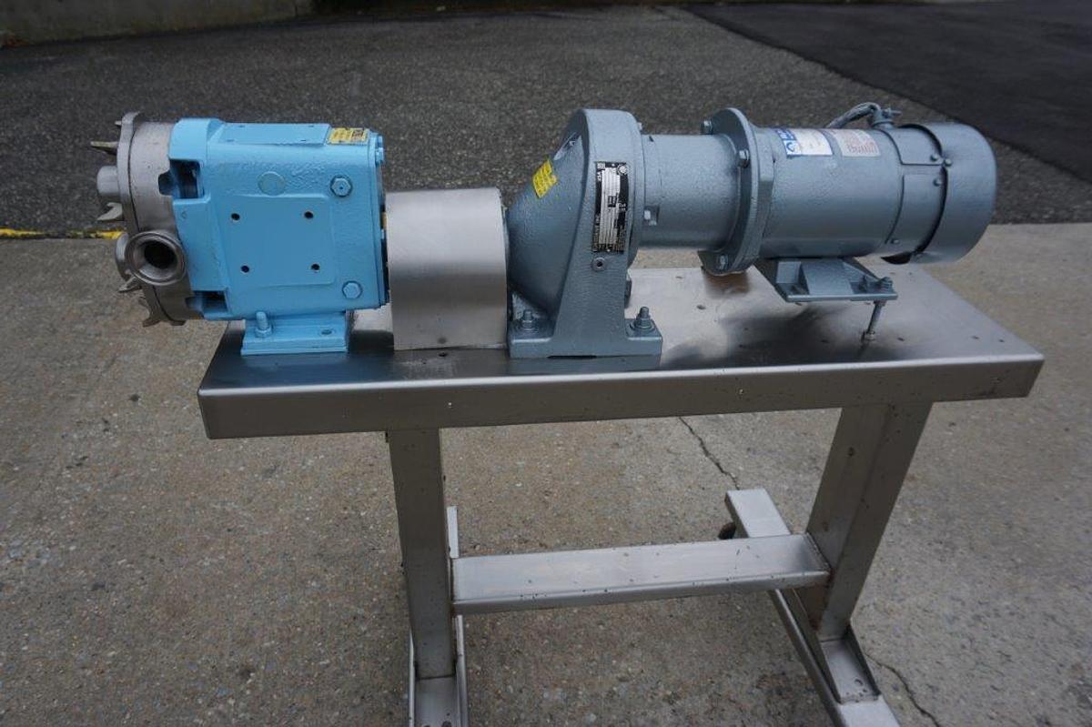 Used Waukesha Size 15 Stainless Positive Displacement Pump, Portable