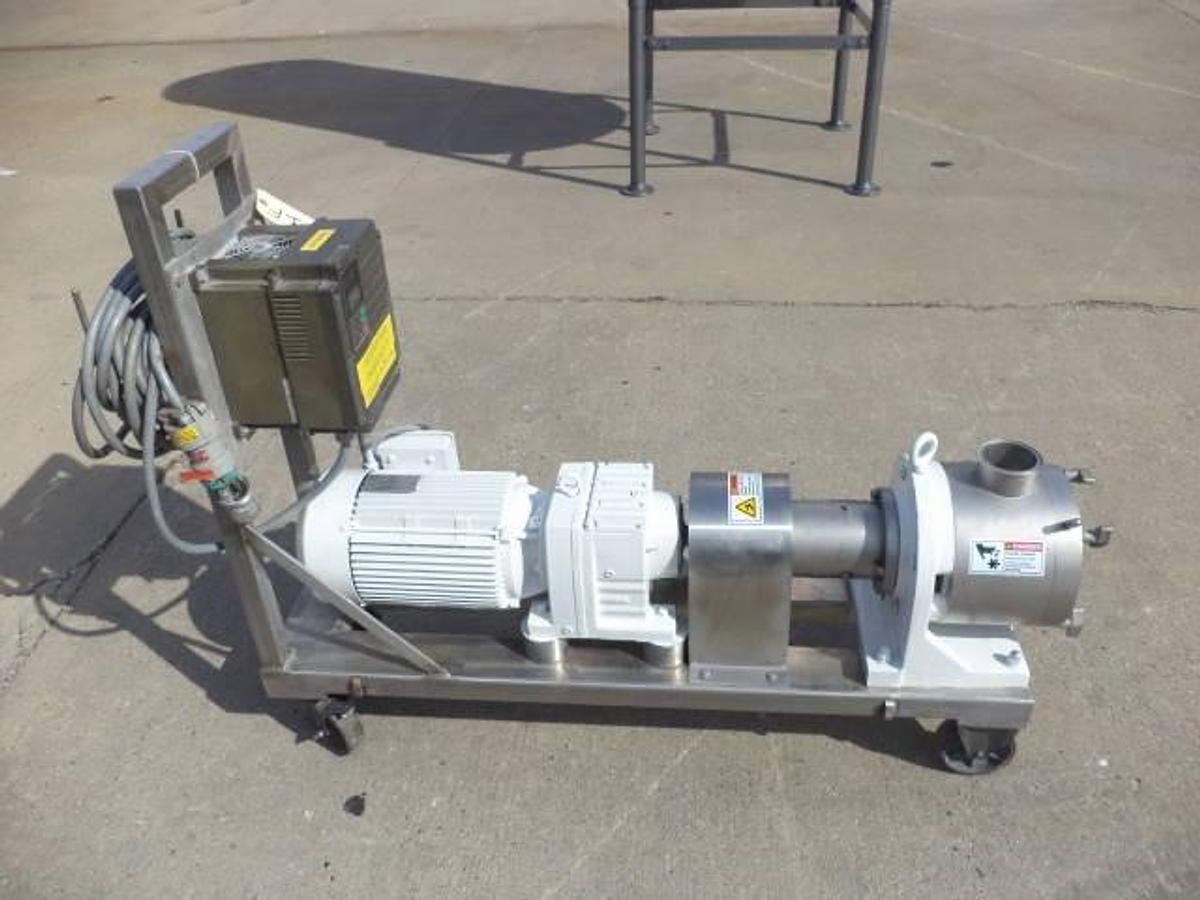Used Sine 3 in. X 3 in. Stainless Steel Positive Displacement Pump, 7.5 HP