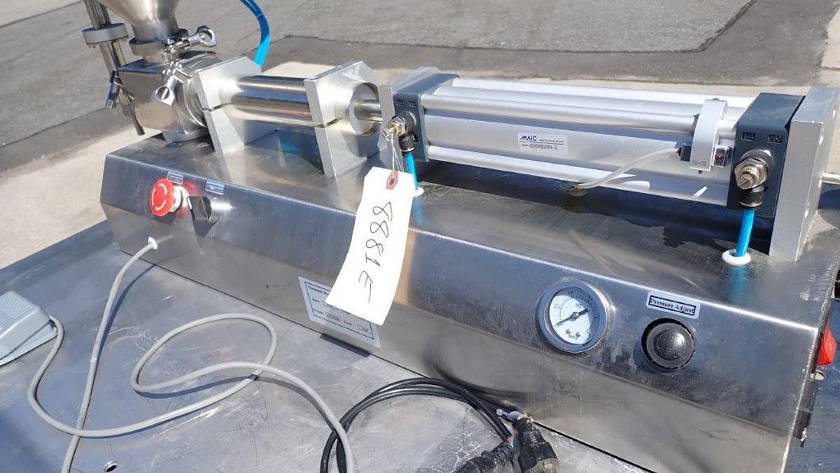 Used Tabletop Single Piston Filler, Air Operated