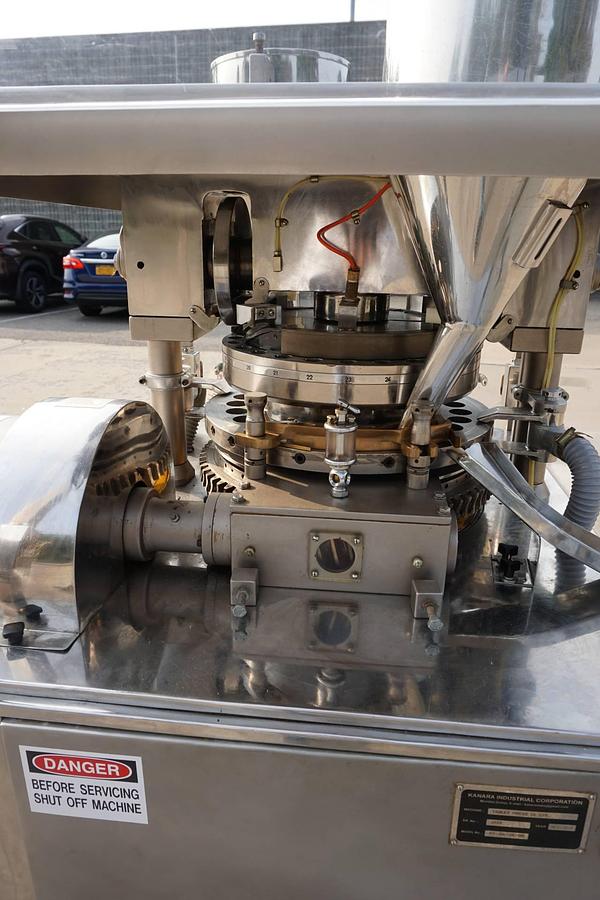 Used Kanara 25 Station GMP Rotary Tablet Press, “D” Tablets, Keyed Head