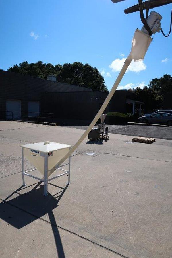 Used Hapman 3 Inch X 12 Foot Flexible Inclined Screw Conveyor