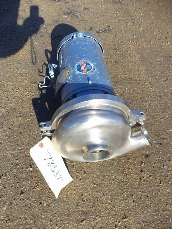 Used 3 In. X 2-1/2 In. Stainless  Steel Sanitary Centrifugal Pump, 2 HP