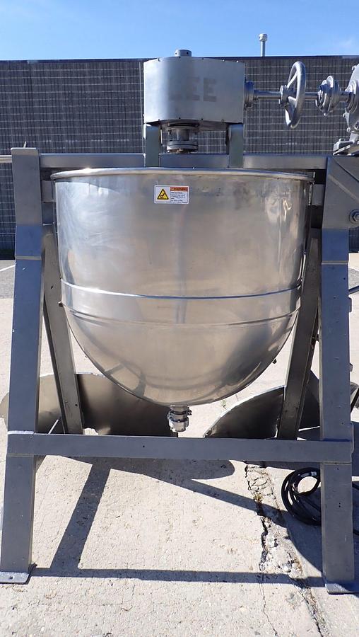 Used 125 Gallon Lee Stainless Jacketed Double Motion Kettle