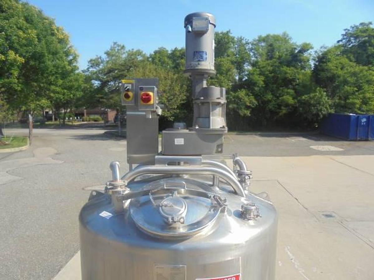 Used 500 Gallon Feldmeier Stainless Sanitary Mix Tanks, Full Sweep (2)